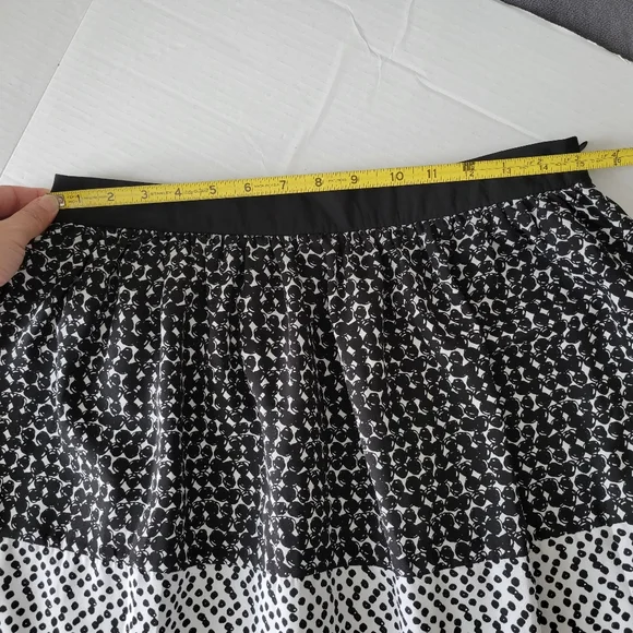 Kensie Bubble and Polka Dot Black and White Skirt - Picture 7 of 9